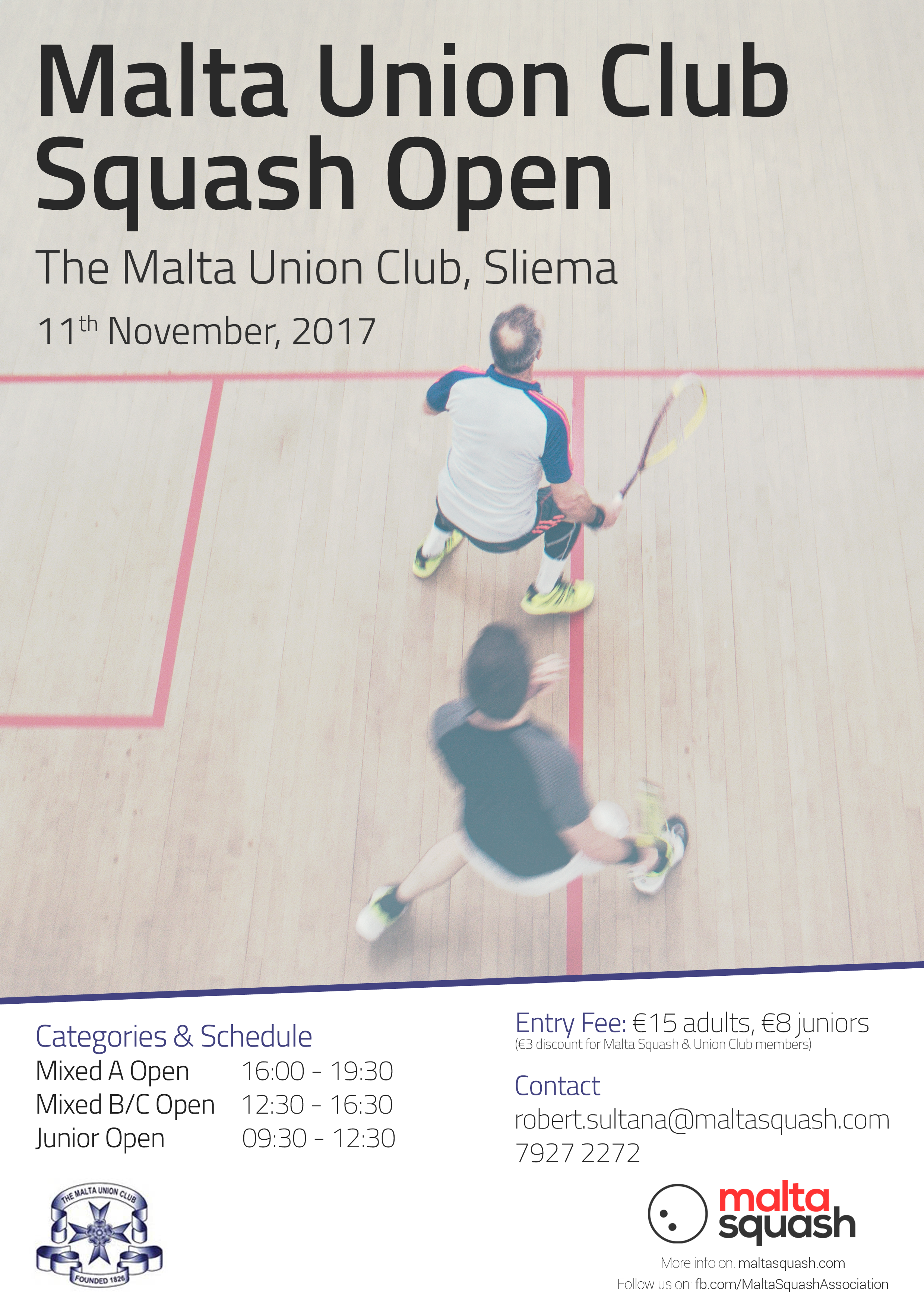 Malta Union Club Open 2017 Poster